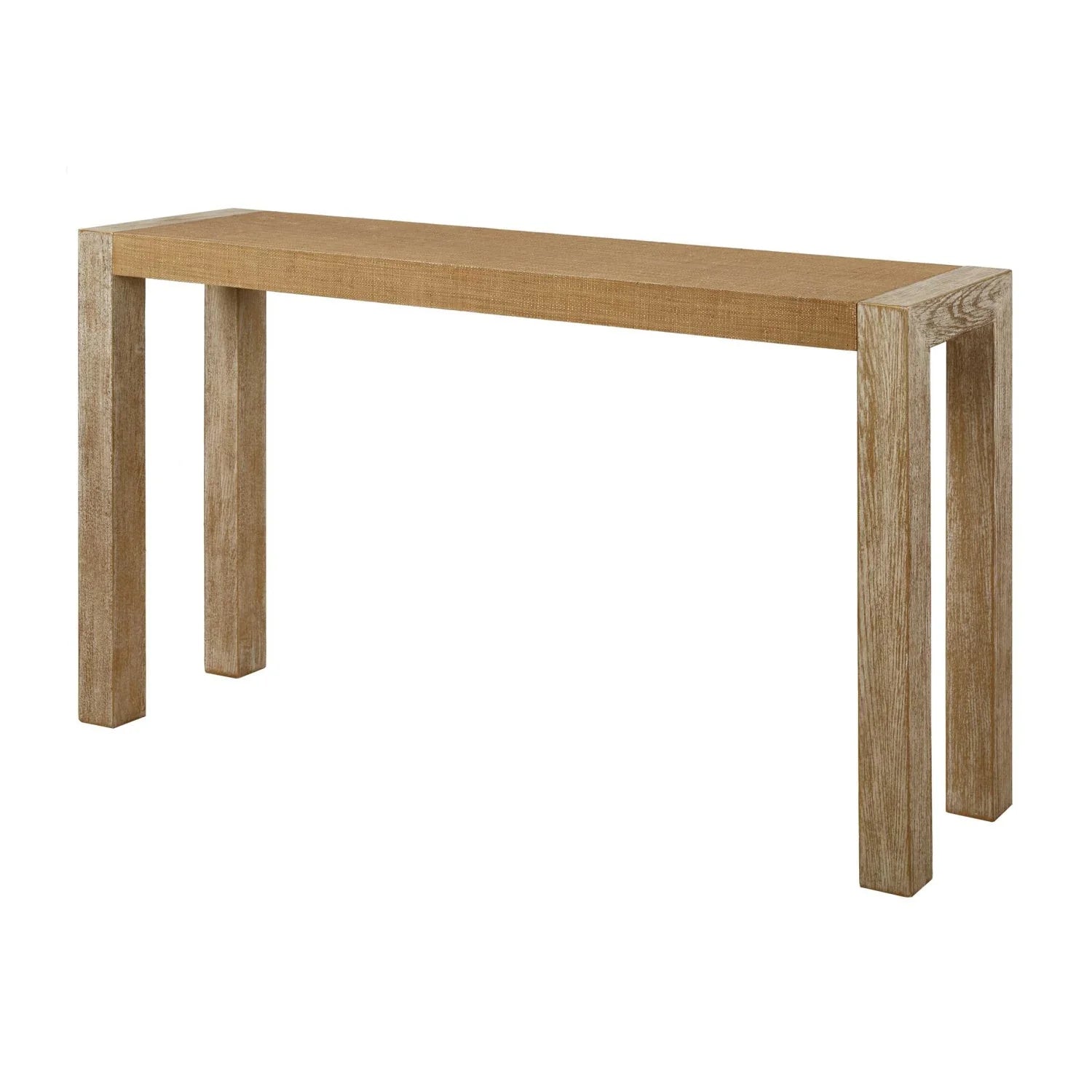 Luxury Textured Grasscloth Console Table Modern Italian Style for Villa