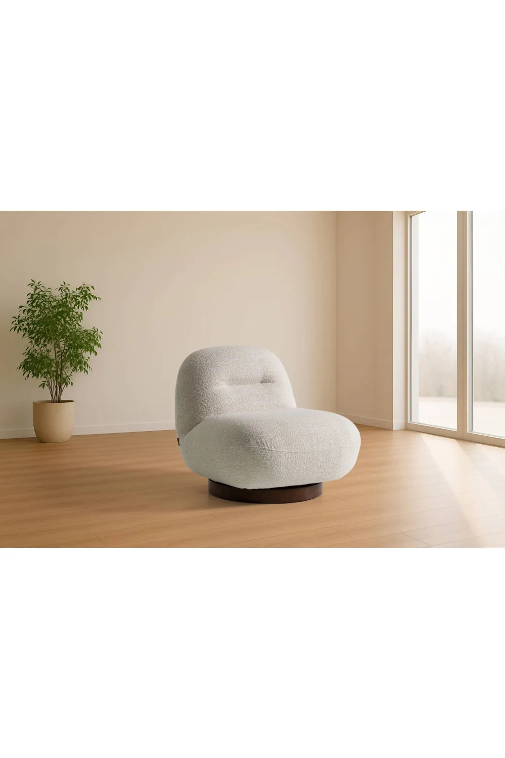 Luxury Textured Swivel Lounge Chair European Style for Villa