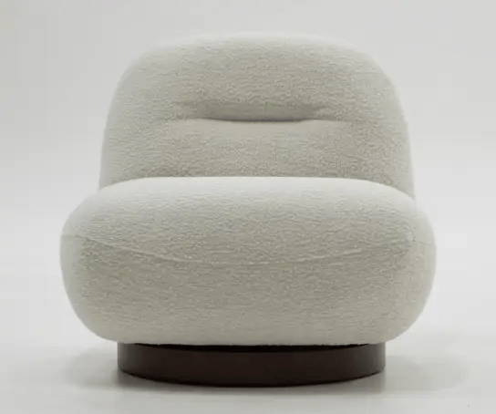 Luxury Textured Swivel Lounge Chair European Style for Villa