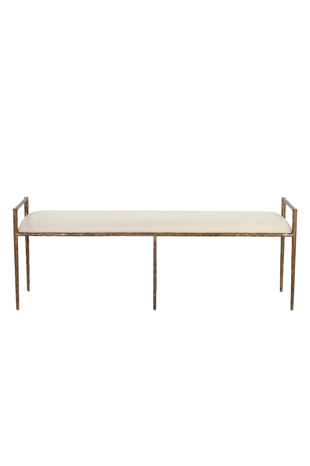 Luxury Textured White Bench European Style for Villa