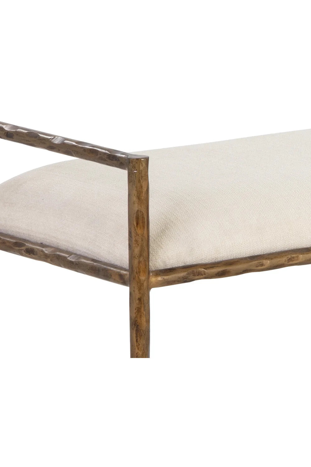 Luxury Textured White Bench European Style for Villa