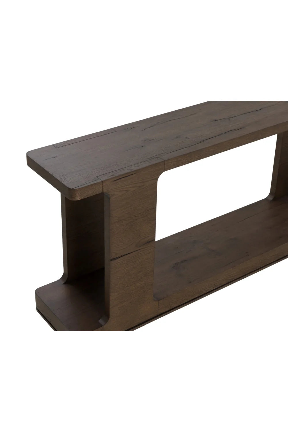 Luxury Textured Wood Console Table Modern Italian Style for Villa
