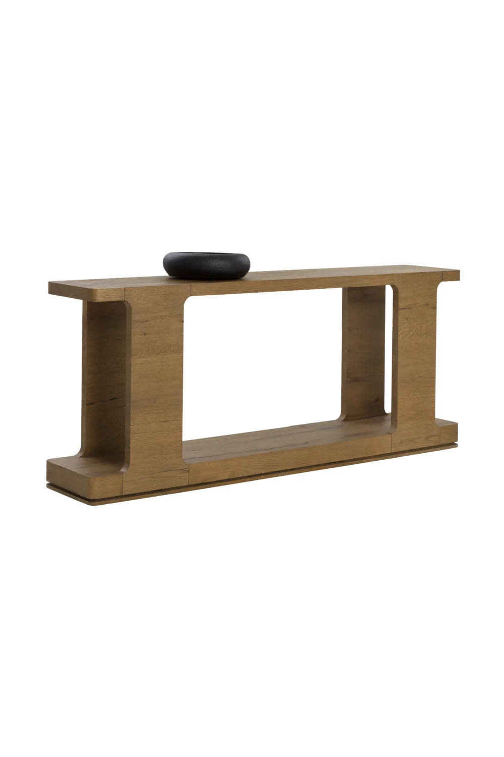 Luxury Textured Wood Console Table Modern Italian Style for Villa