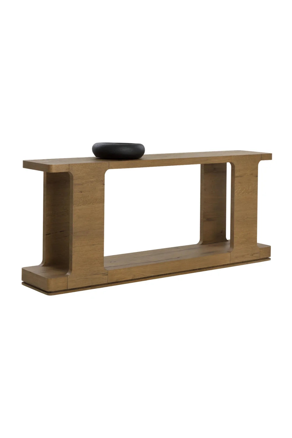 Luxury Textured Wood Console Table Modern Italian Style for Villa