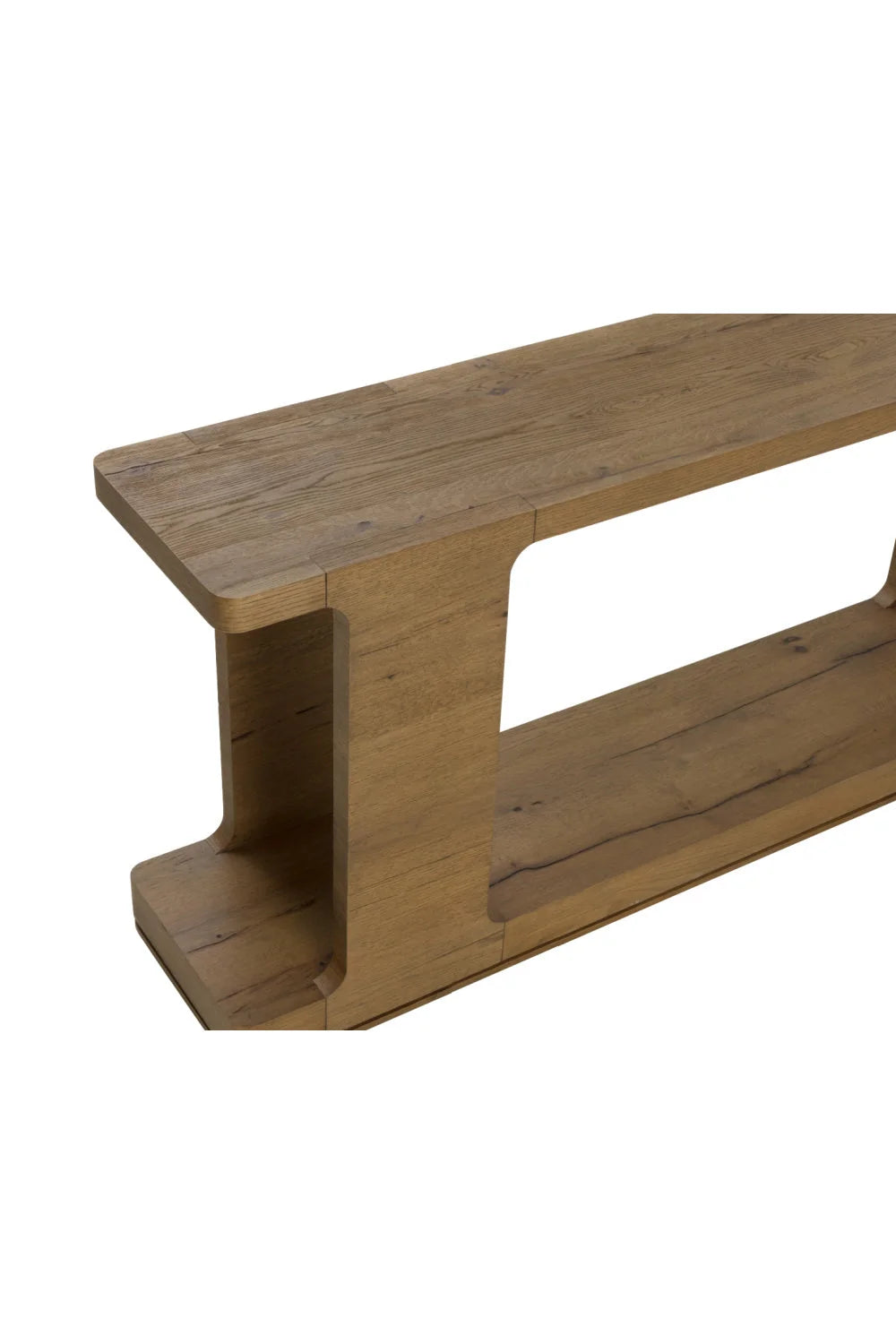Luxury Textured Wood Console Table Modern Italian Style for Villa