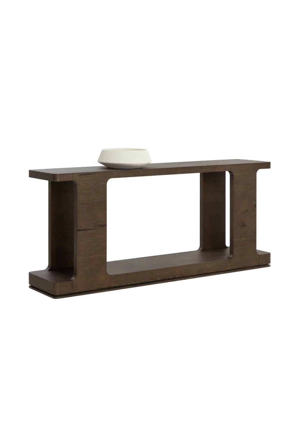 Luxury Textured Wood Console Table Modern Italian Style for Villa