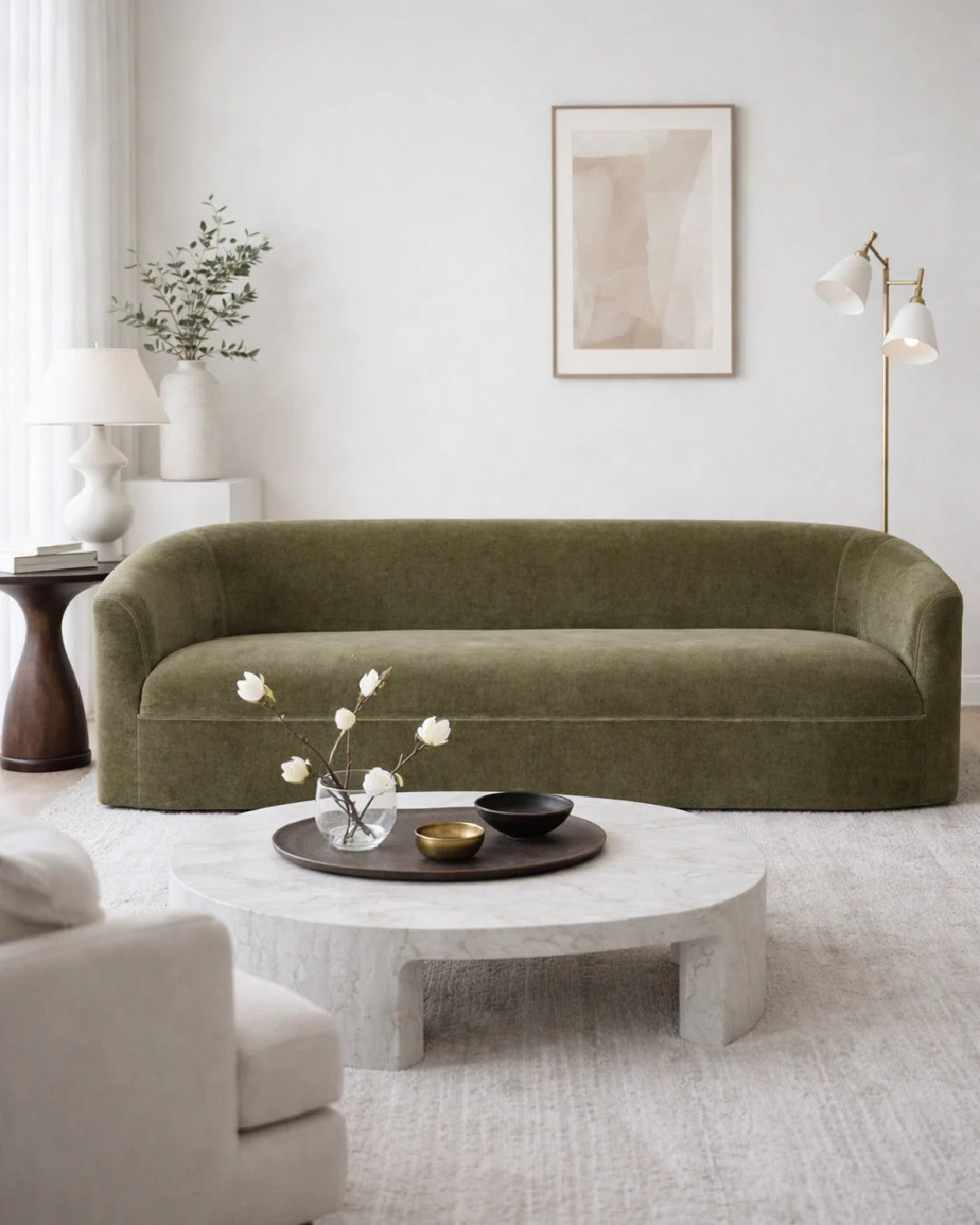 Luxury Thora Velvet Sofa Modern Italian Style for Villa