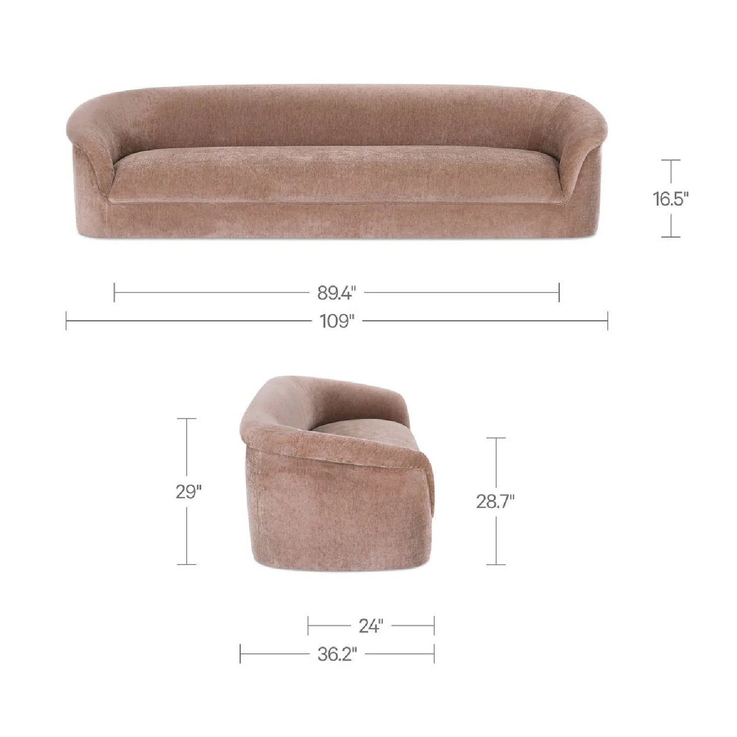 Luxury Thora Velvet Sofa Modern Italian Style for Villa