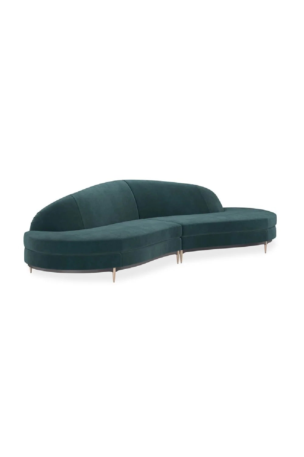 Luxury Three's Company Velvet Sectional Sofa Modern Italian Style for Villa