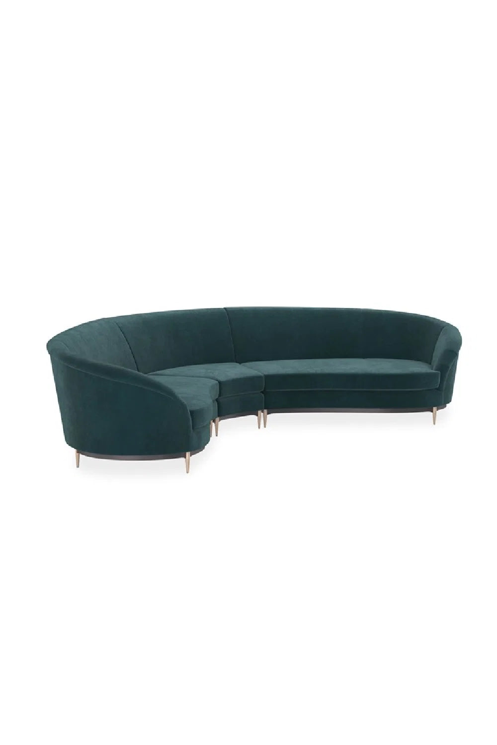 Luxury Three's Company Velvet Sectional Sofa Modern Italian Style for Villa