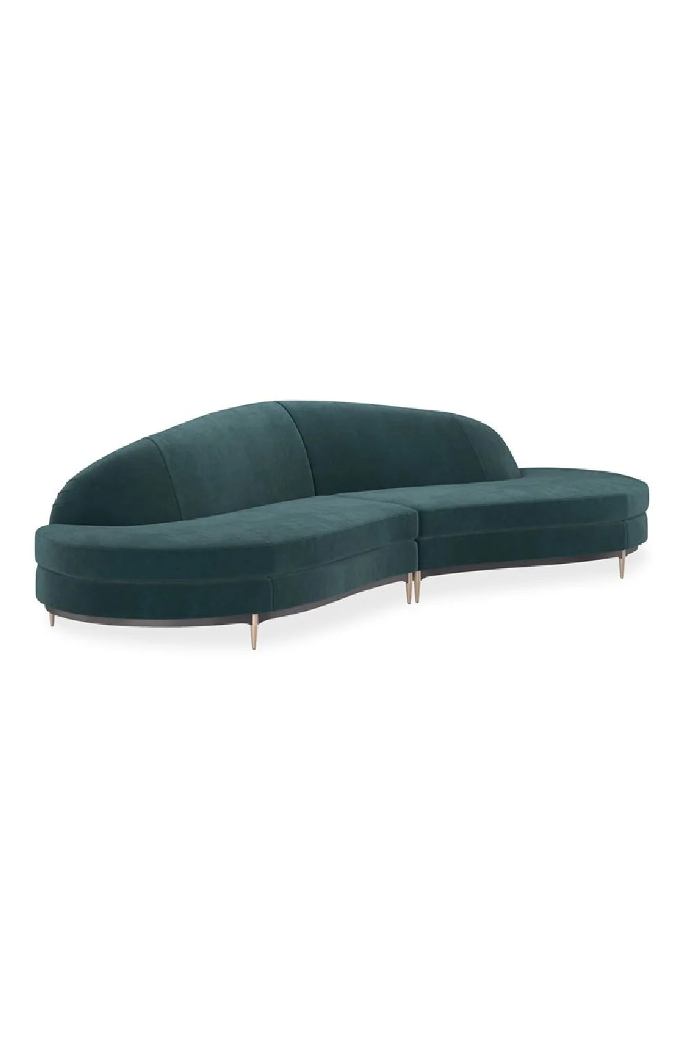 Luxury Three's Company Velvet Sectional Sofa Modern Italian Style for Villa
