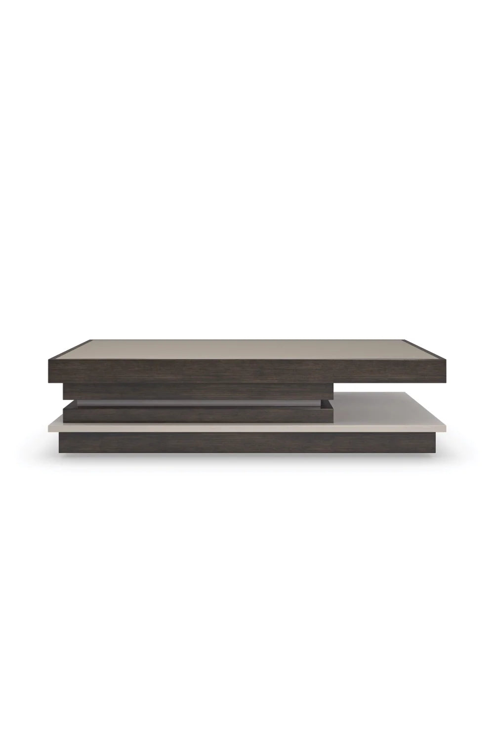 Luxury Tiered Wooden Coffee Table Modern Italian Style for Villa