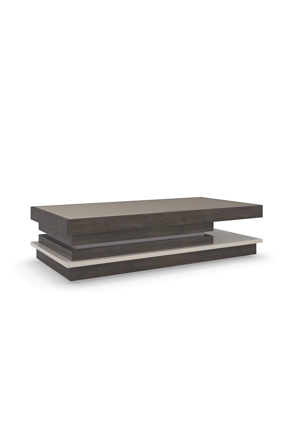 Luxury Tiered Wooden Coffee Table Modern Italian Style for Villa