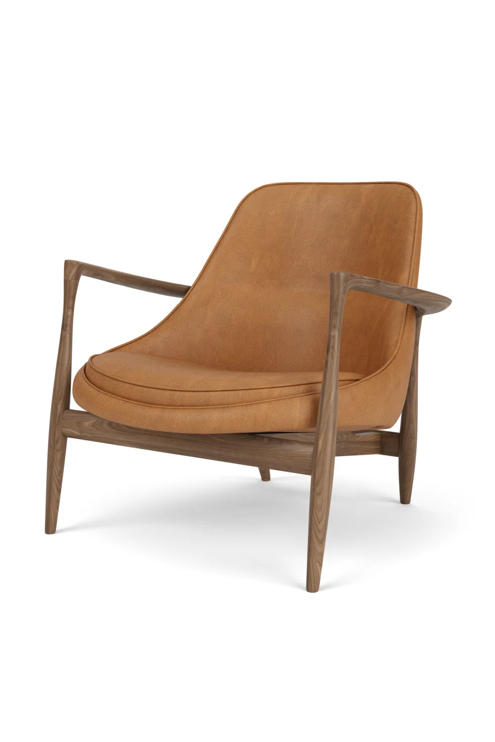Luxury Timber Sleigh Lounge Chair Modern Italian Style for Villa