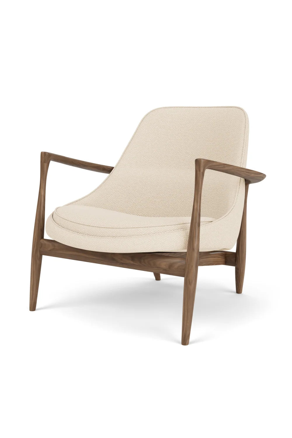 Luxury Timber Sleigh Lounge Chair Modern Italian Style for Villa
