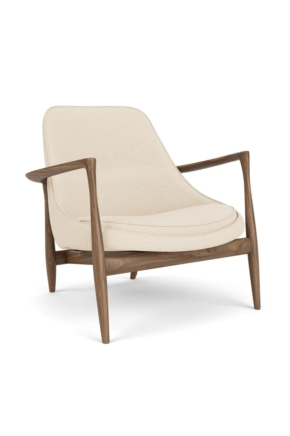 Luxury Timber Sleigh Lounge Chair Modern Italian Style for Villa
