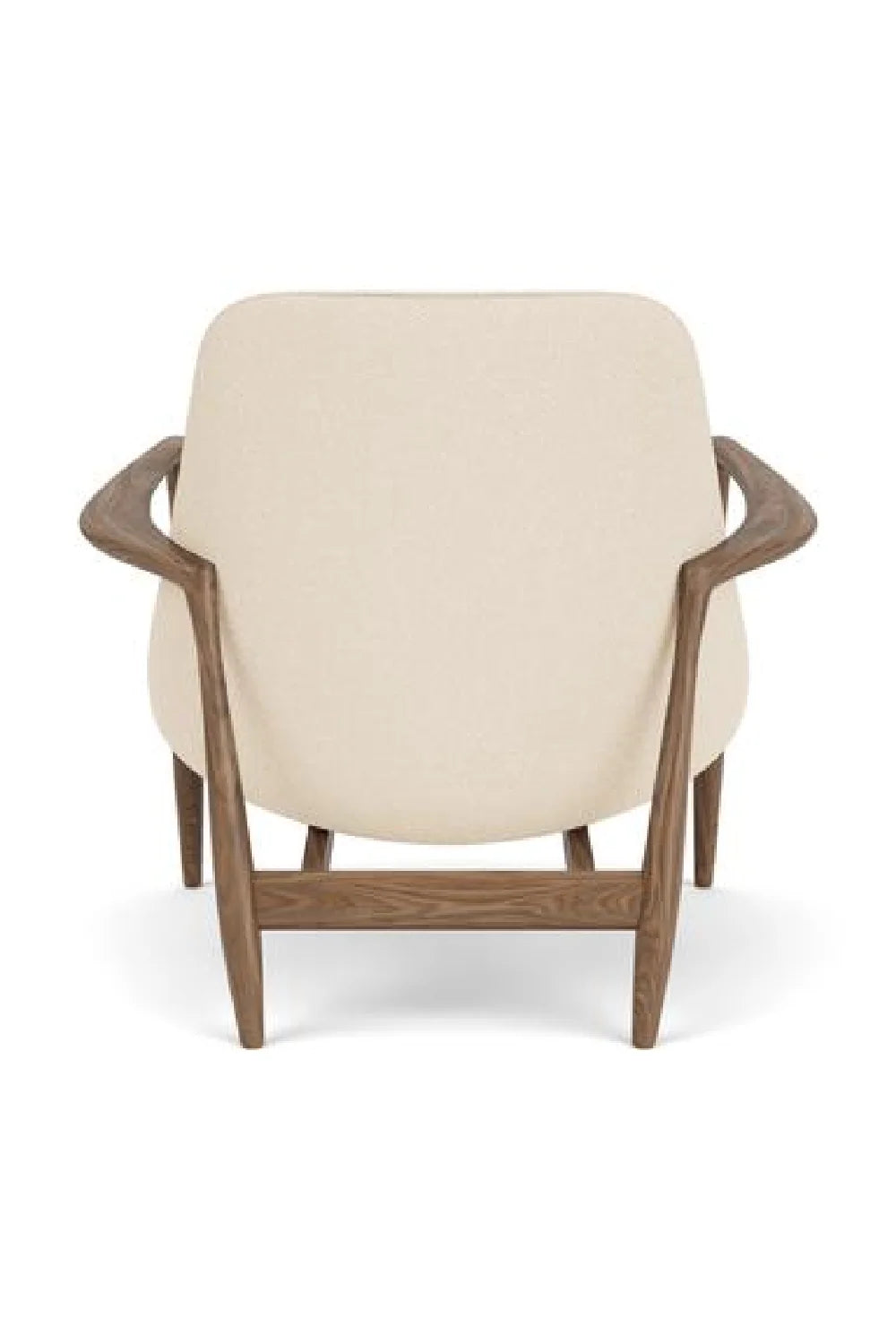 Luxury Timber Sleigh Lounge Chair Modern Italian Style for Villa
