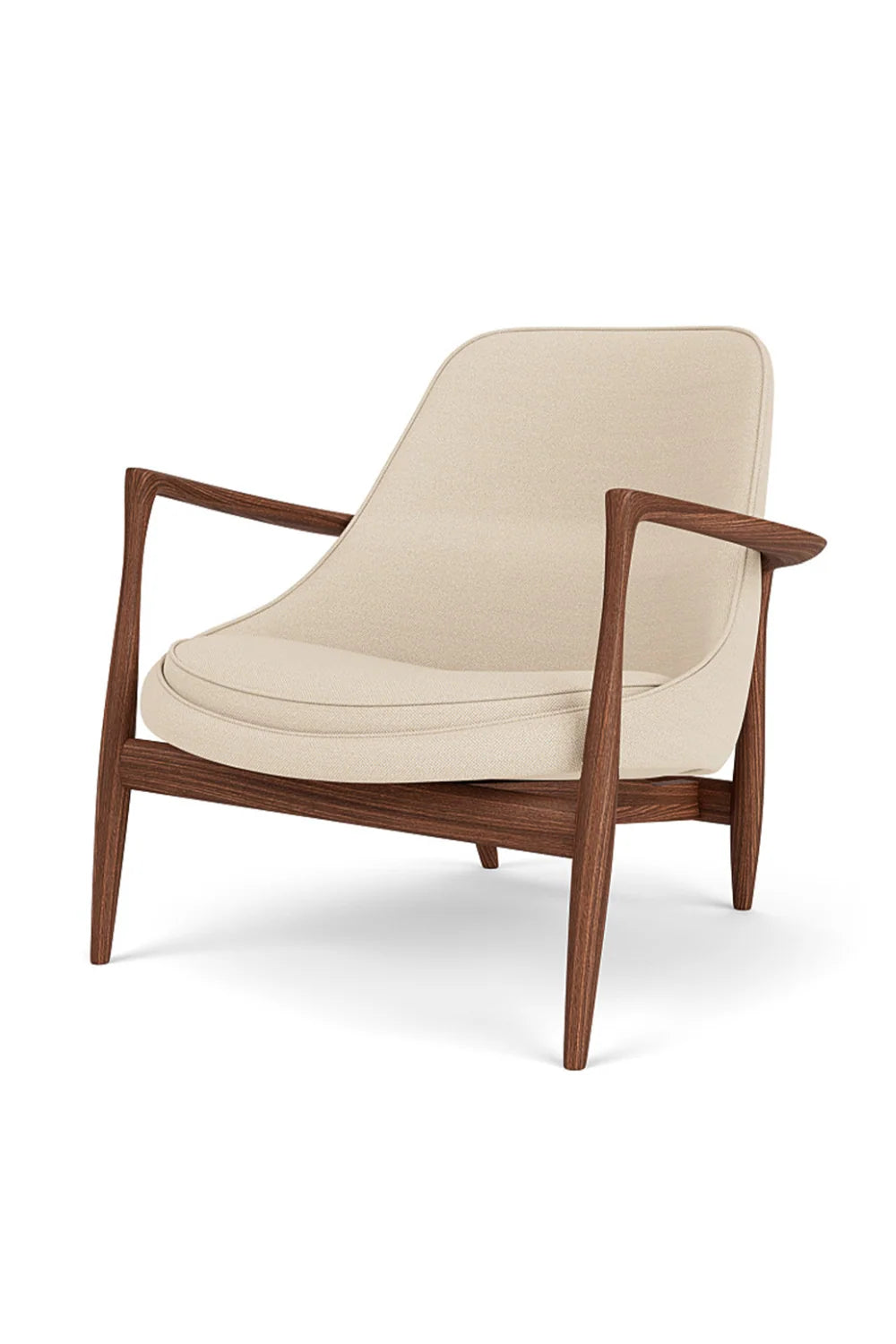 Luxury Timber Sleigh Lounge Chair Modern Italian Style for Villa