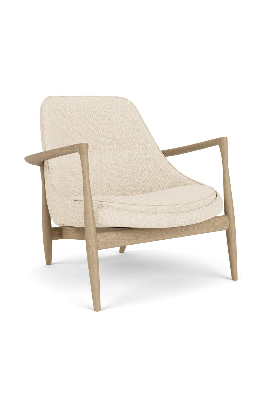Luxury Timber Sleigh Lounge Chair Modern Italian Style for Villa