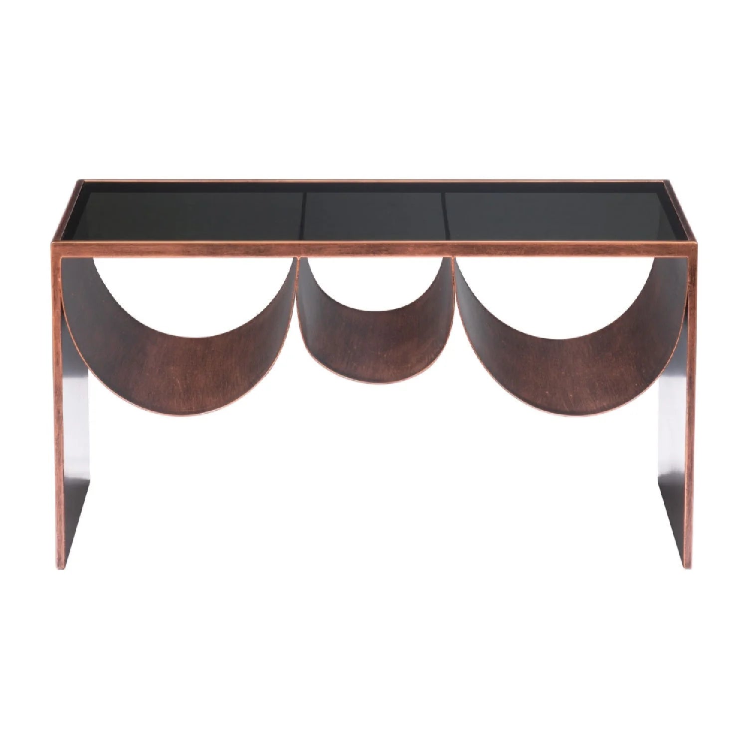 Luxury Tinted Glass Rectangular Coffee Table Modern Italian Style for Villa