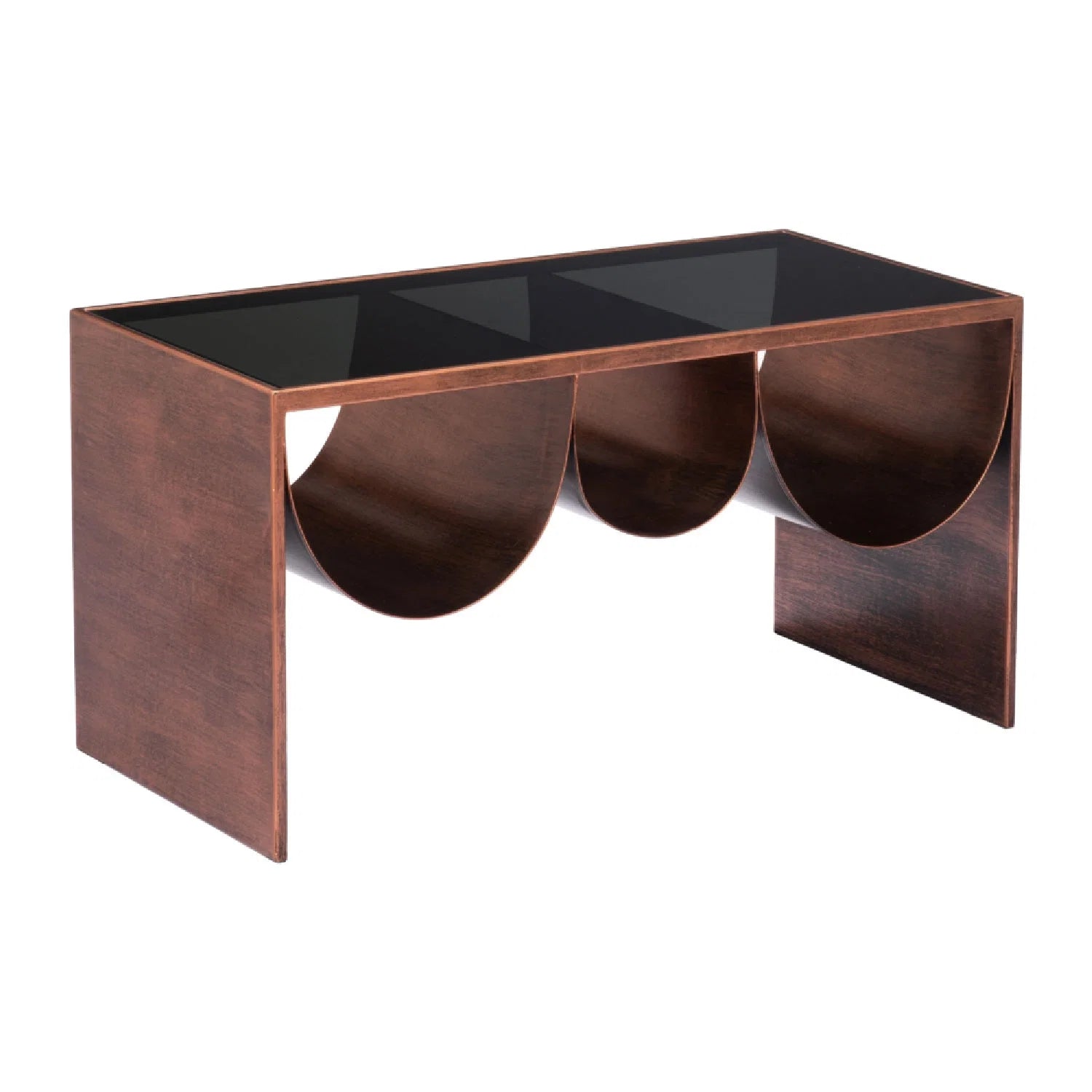 Luxury Tinted Glass Rectangular Coffee Table Modern Italian Style for Villa