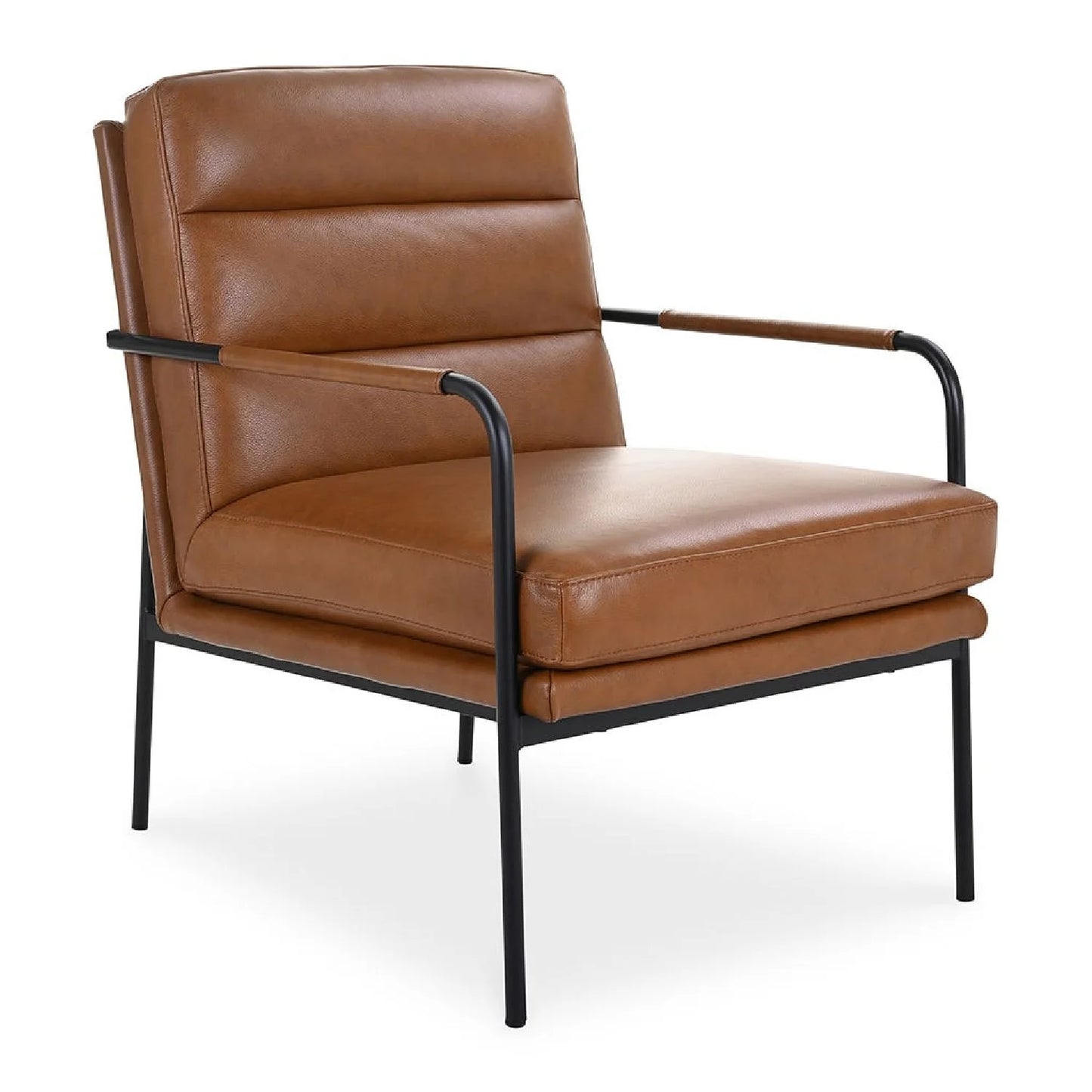 Luxury Top Grain Leather Classic Armchair Modern Italian Style for Villa