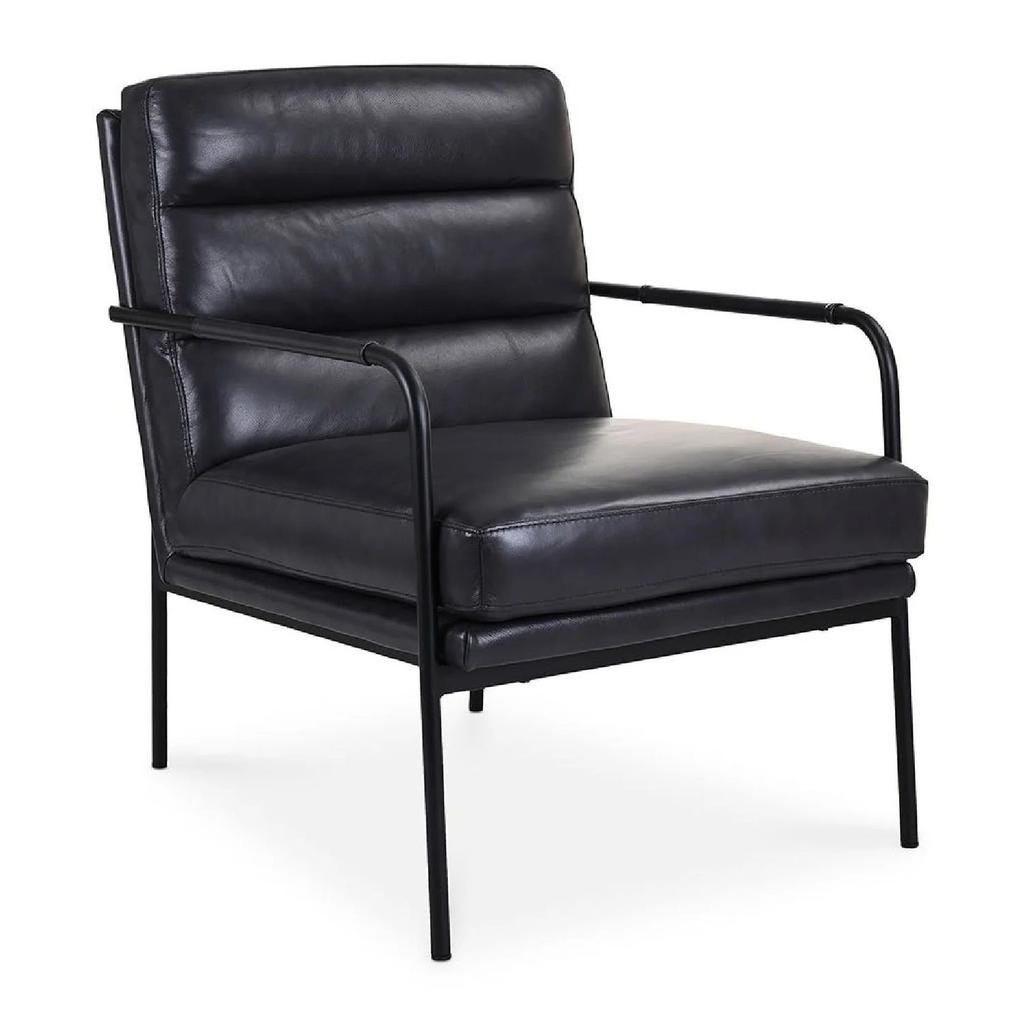 Luxury Top Grain Leather Classic Armchair Modern Italian Style for Villa