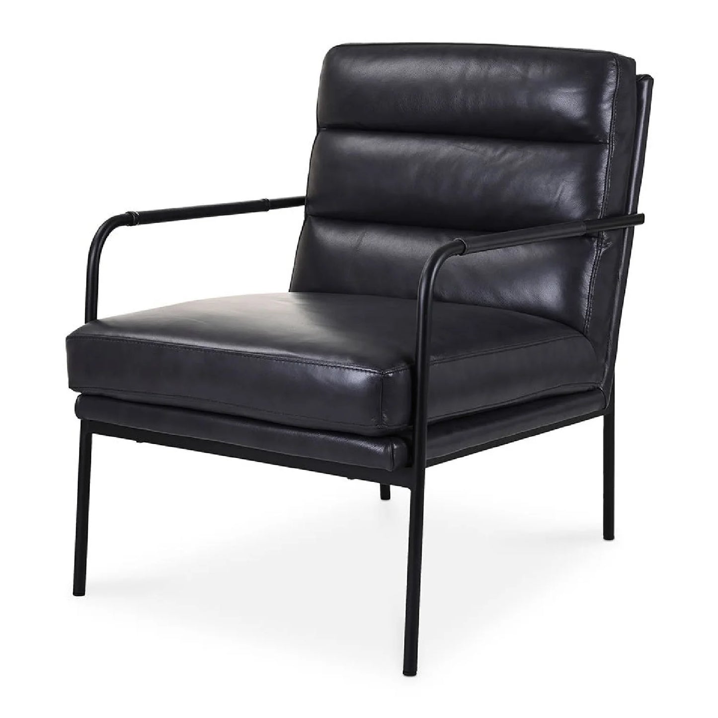 Luxury Top Grain Leather Classic Armchair Modern Italian Style for Villa