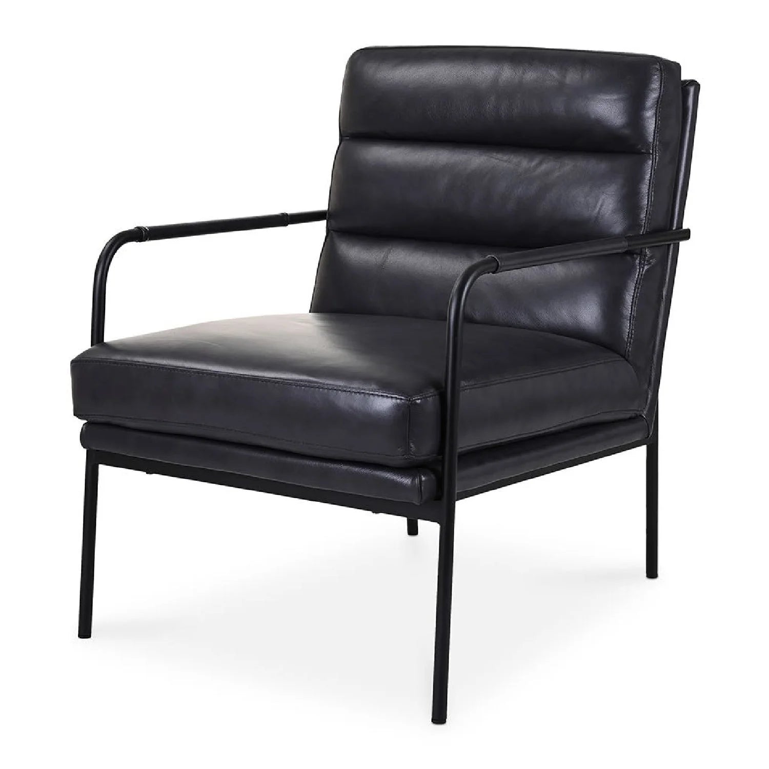 Luxury Top Grain Leather Classic Armchair Modern Italian Style for Villa