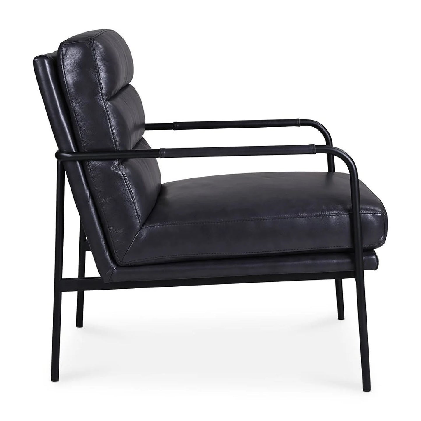 Luxury Top Grain Leather Classic Armchair Modern Italian Style for Villa