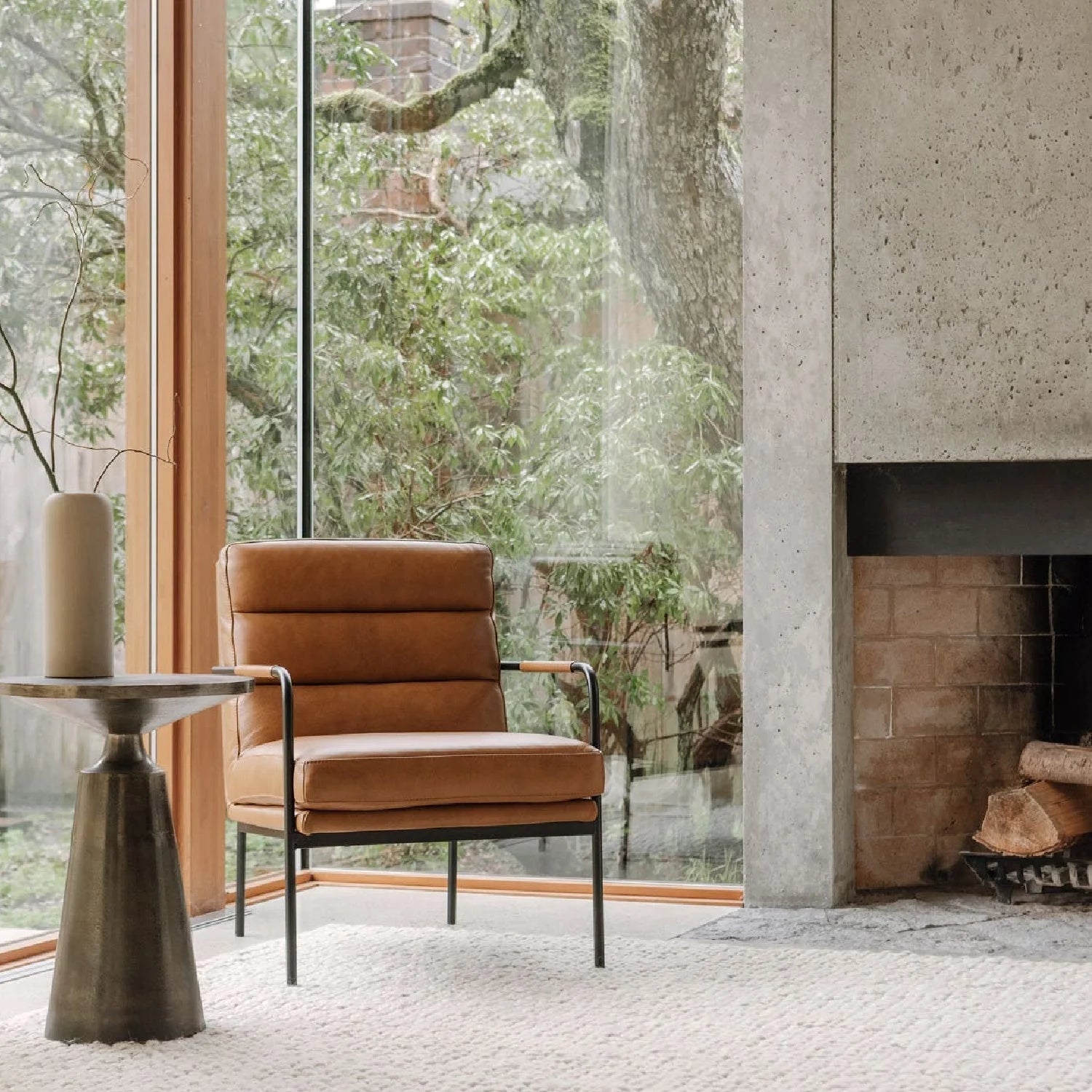 Luxury Top Grain Leather Classic Armchair Modern Italian Style for Villa