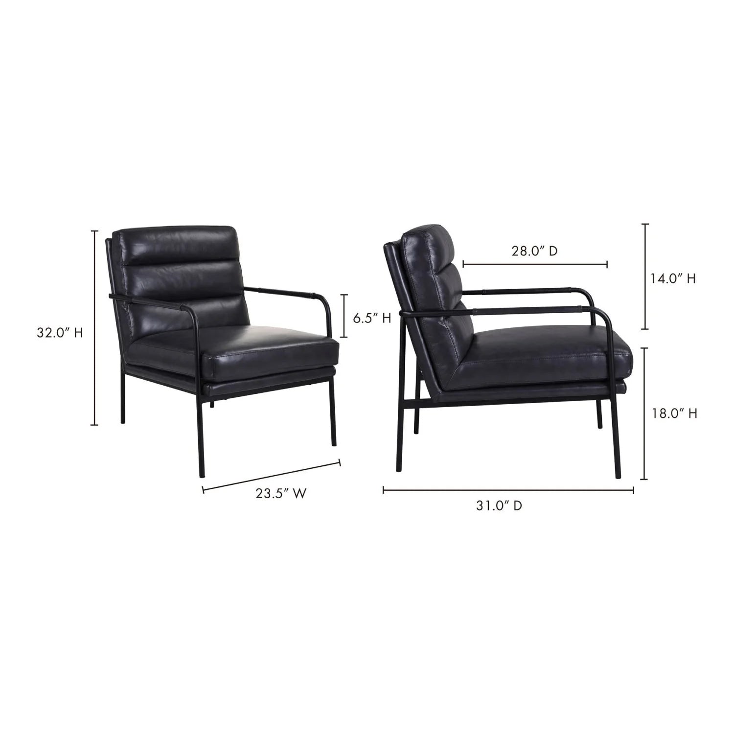 Luxury Top Grain Leather Classic Armchair Modern Italian Style for Villa