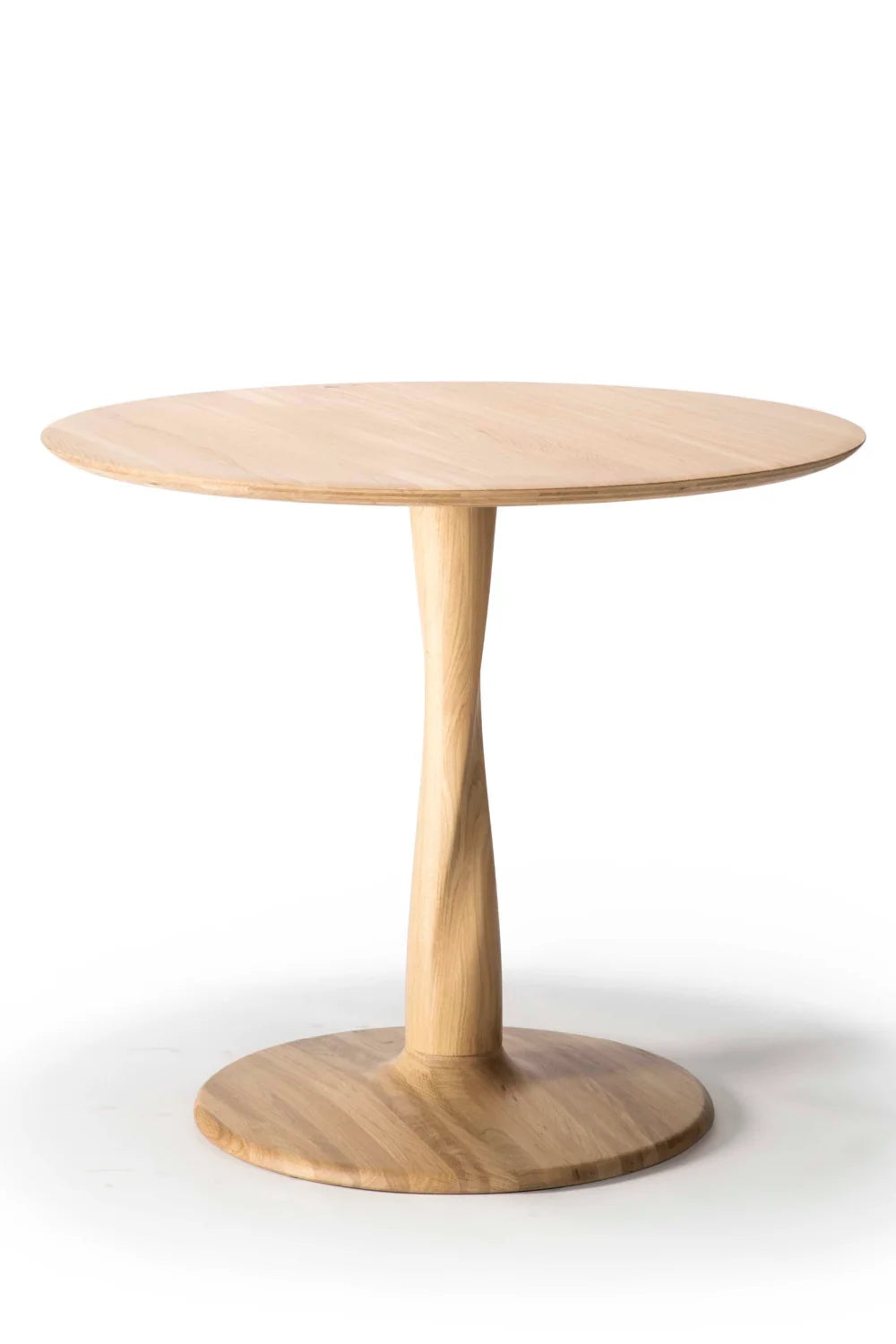 Luxury Torsion Round Wood Dining Table Modern Italian Style for Villa