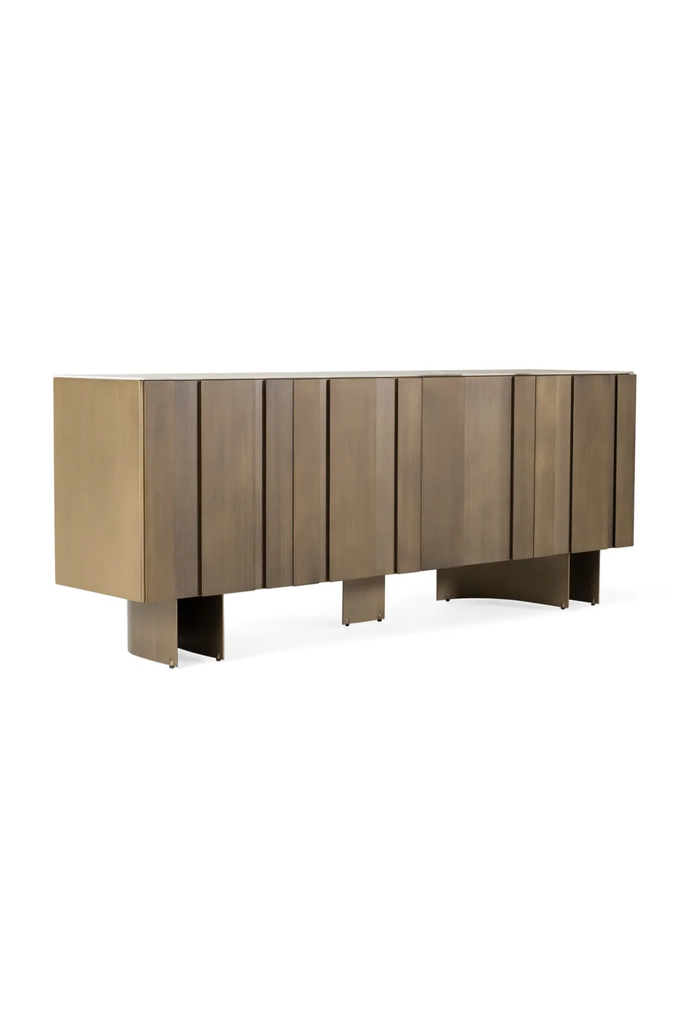 Luxury Travertine 4-Door Sideboard European Style for Villa