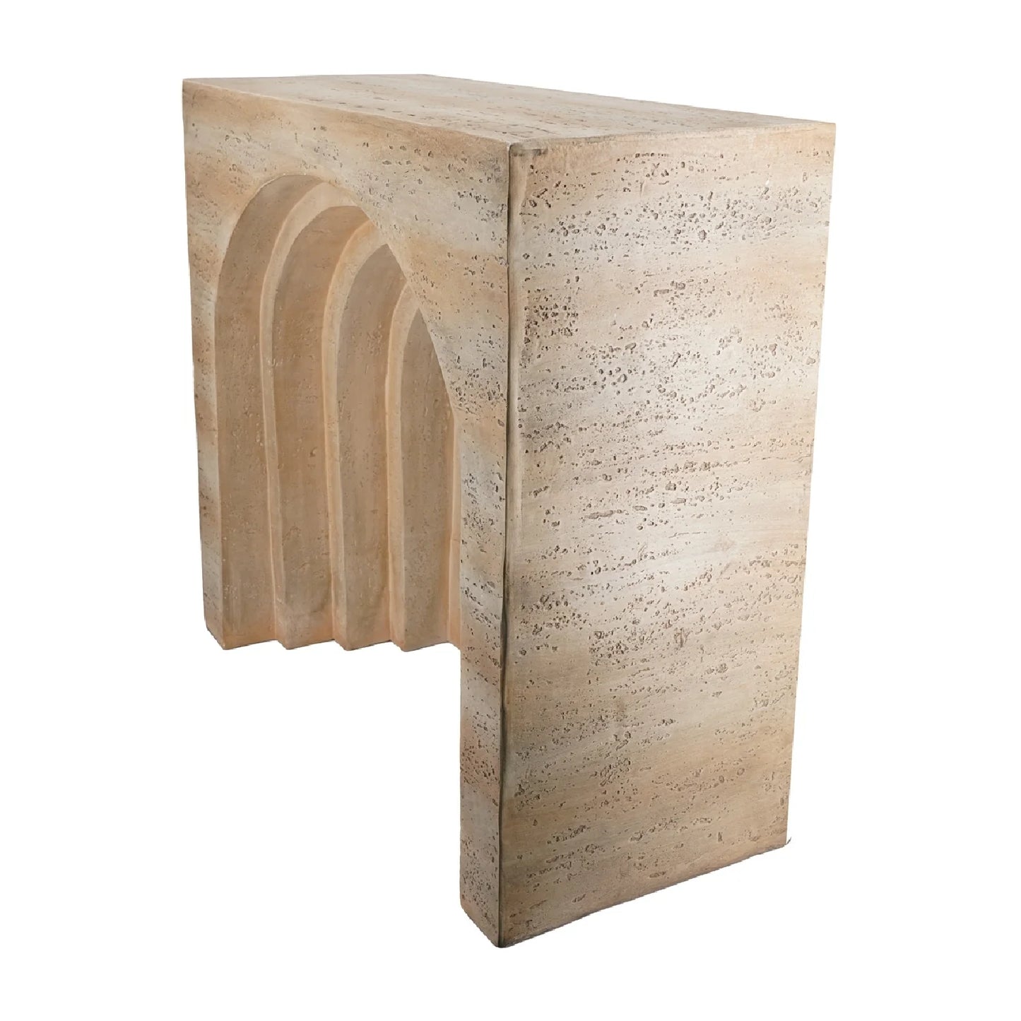 Luxury Travertine Arched Console Table Modern Italian Style for Villa