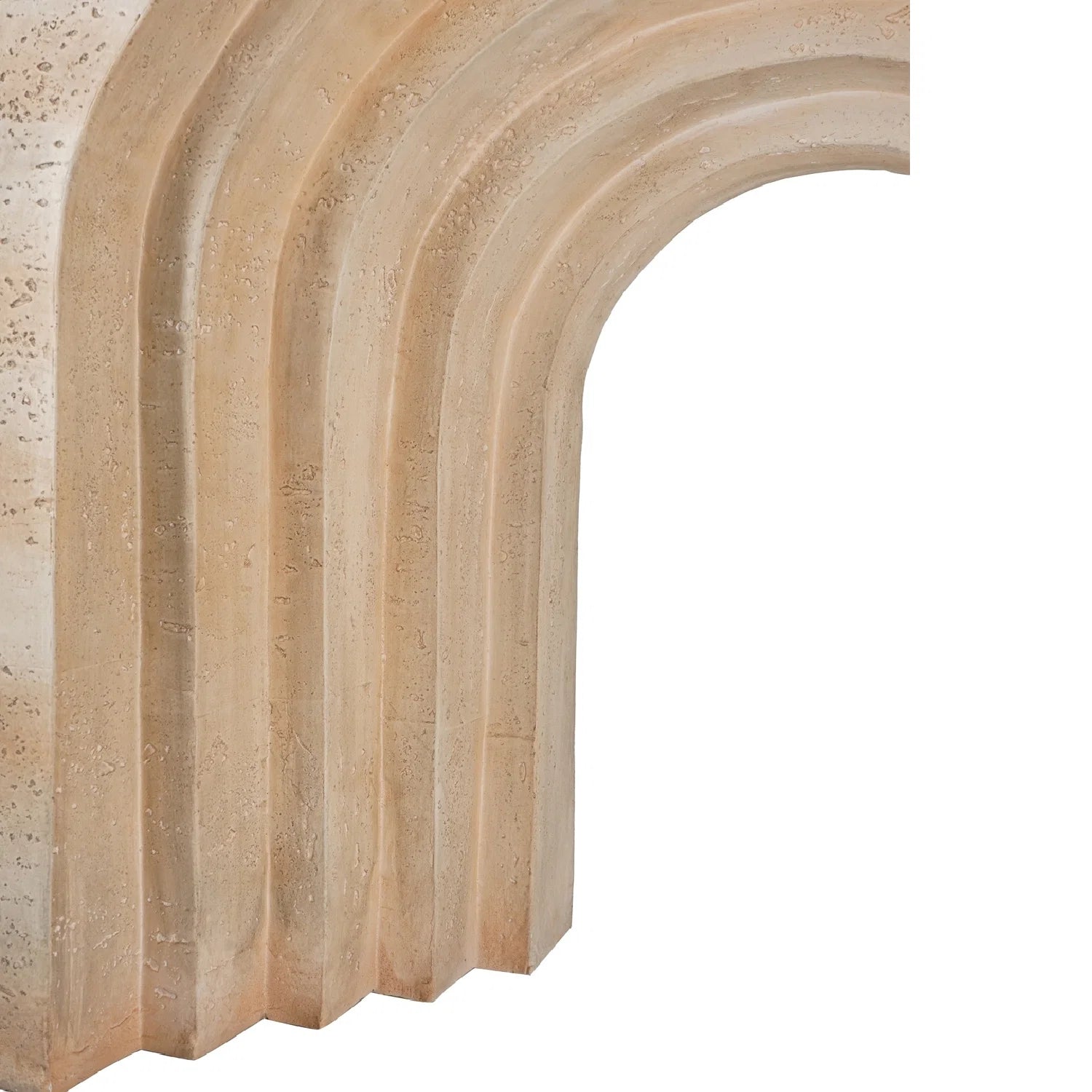 Luxury Travertine Arched Console Table Modern Italian Style for Villa