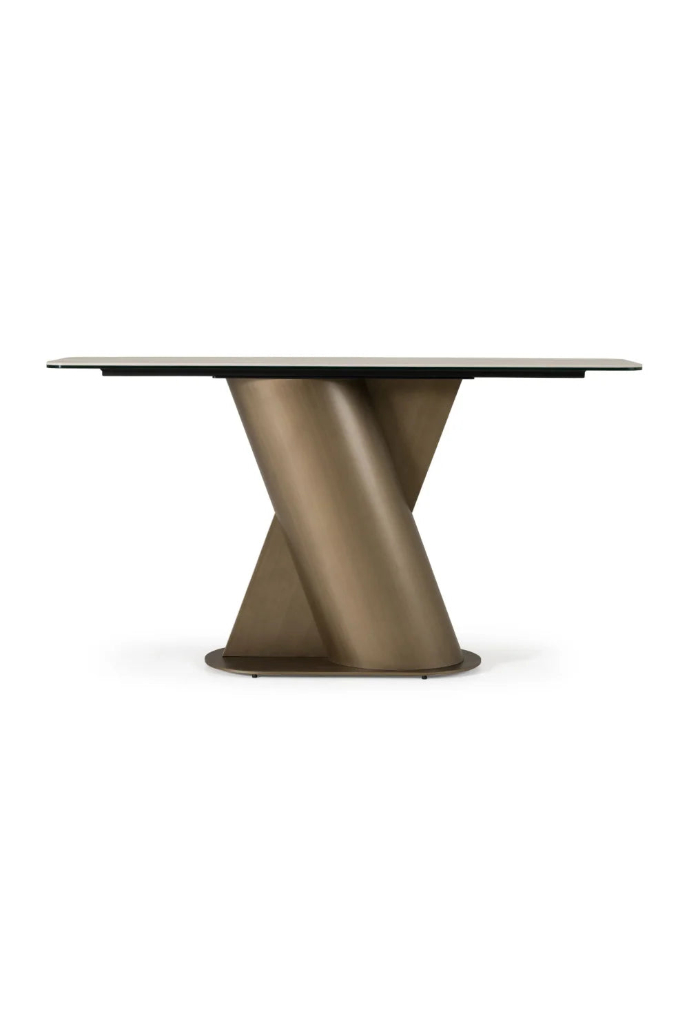Luxury Travertine Bronze Console Table Modern Italian Style for Villa