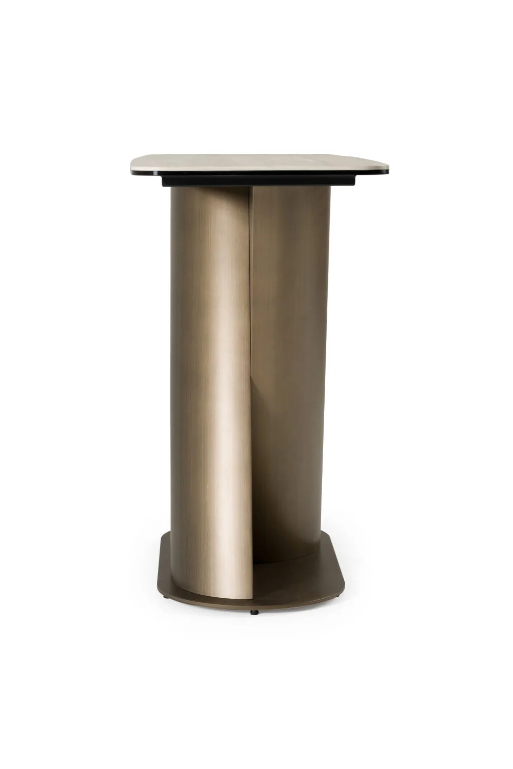 Luxury Travertine Bronze Console Table Modern Italian Style for Villa