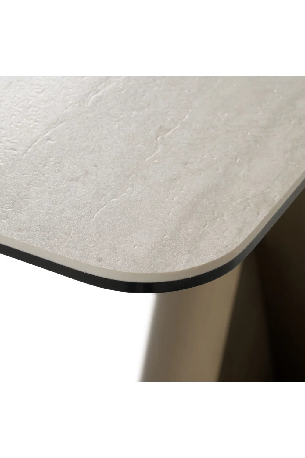 Luxury Travertine Bronze Console Table Modern Italian Style for Villa