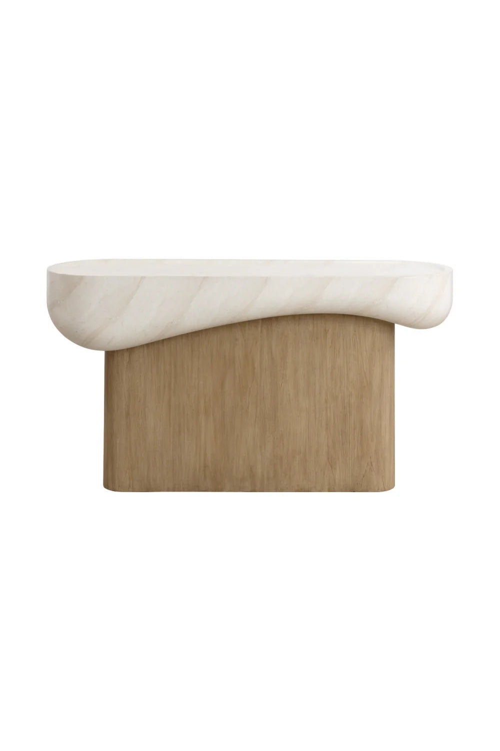 Luxury Travertine Look Console Table Modern Italian Style for Villa