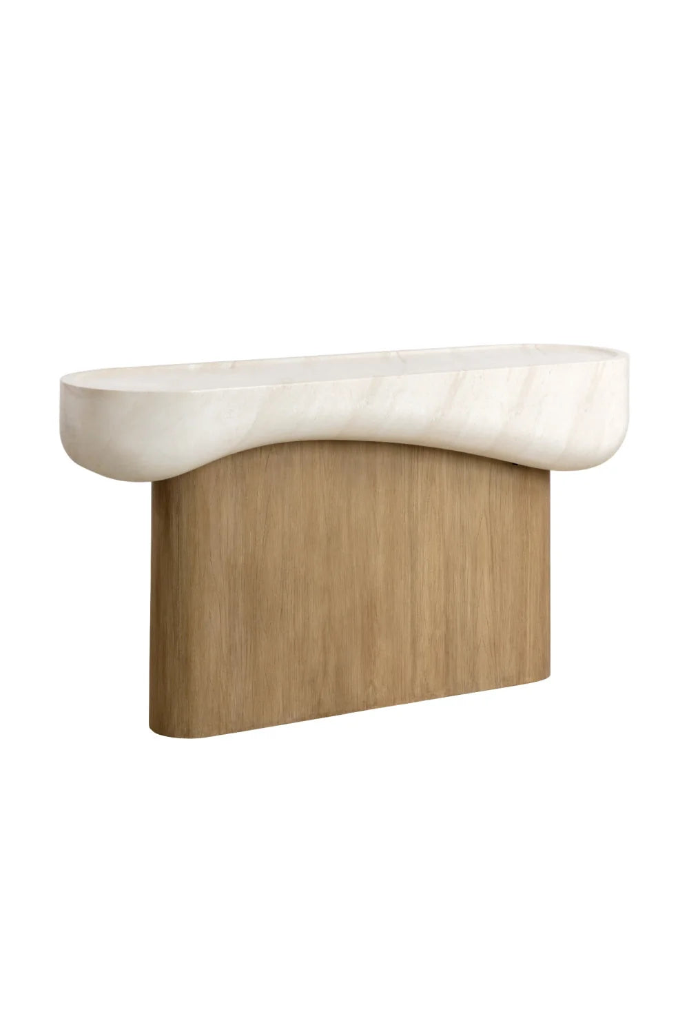 Luxury Travertine Look Console Table Modern Italian Style for Villa