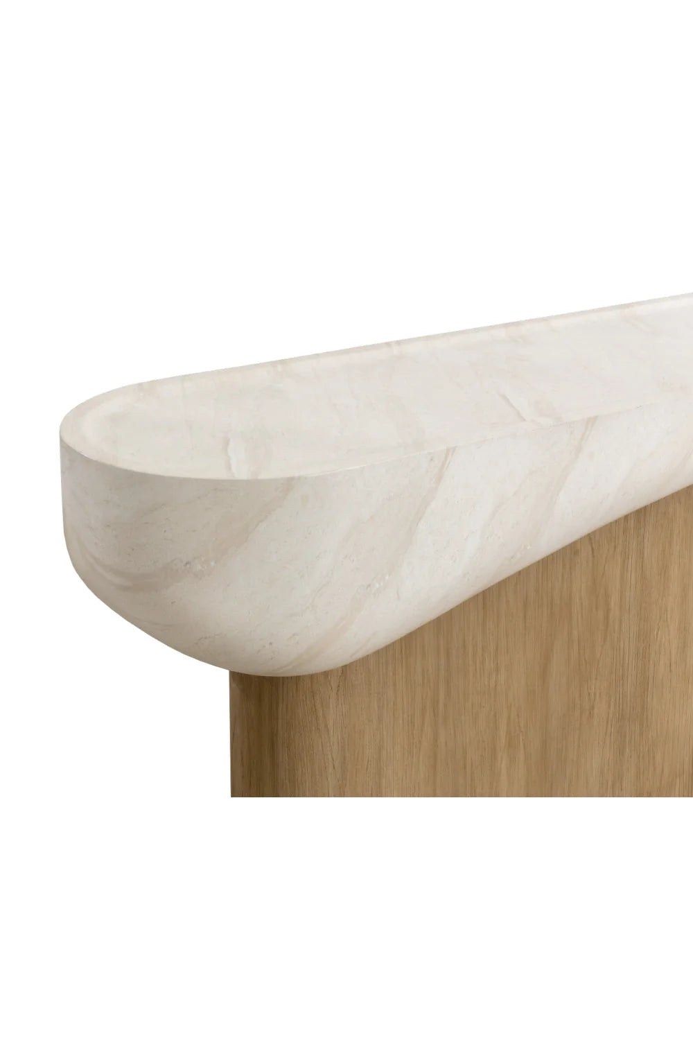 Luxury Travertine Look Console Table Modern Italian Style for Villa