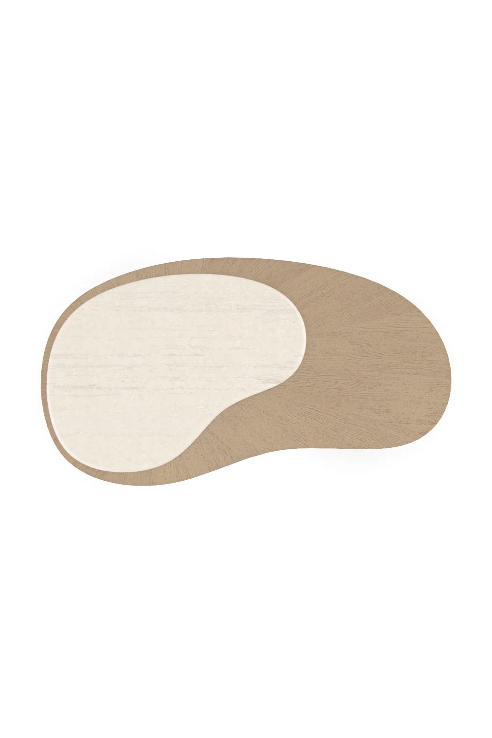 Luxury Travertine Oak Coffee Table Modern Italian Style for Villa