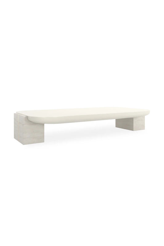 Luxury Travertine Panel Coffee Table Modern Italian Style for Villa