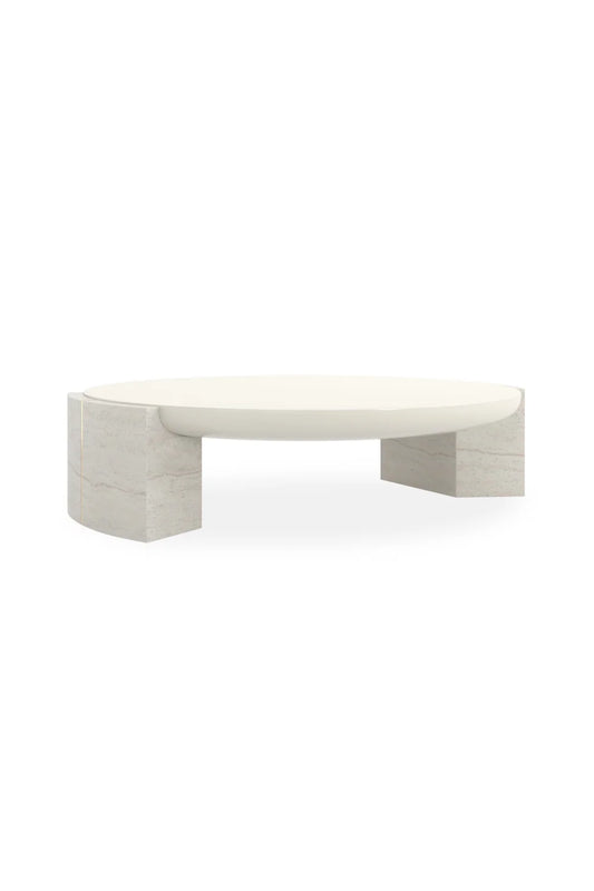 Luxury Travertine Panels Cocktail Table Modern Italian Style for Villa