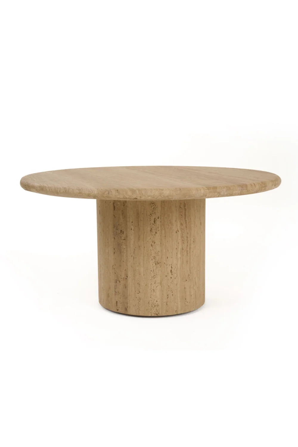 Luxury Travertine Round Coffee Table Modern Italian Style for Villa