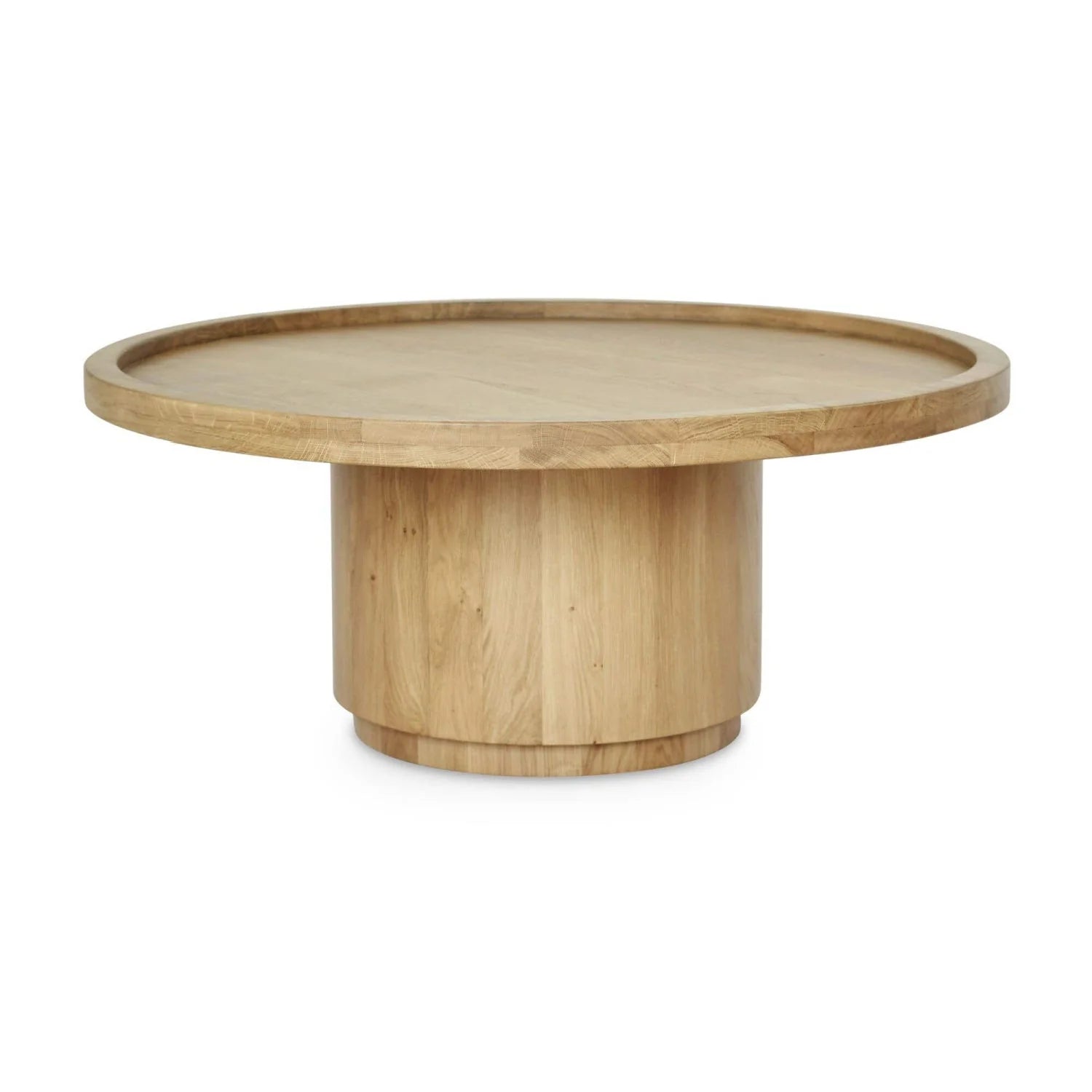 Luxury Tray Oak Round Coffee Table Modern Italian Style for Villa