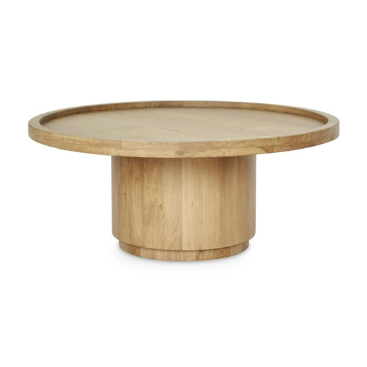 Luxury Tray Oak Round Coffee Table Modern Italian Style for Villa