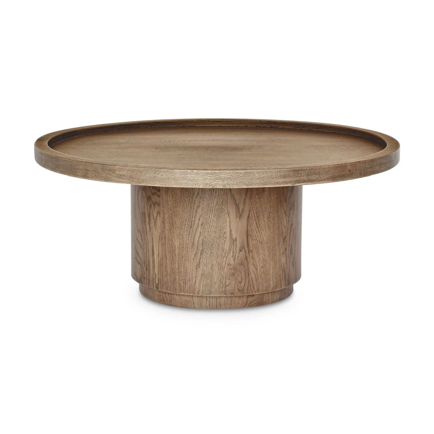 Luxury Tray Oak Round Coffee Table Modern Italian Style for Villa