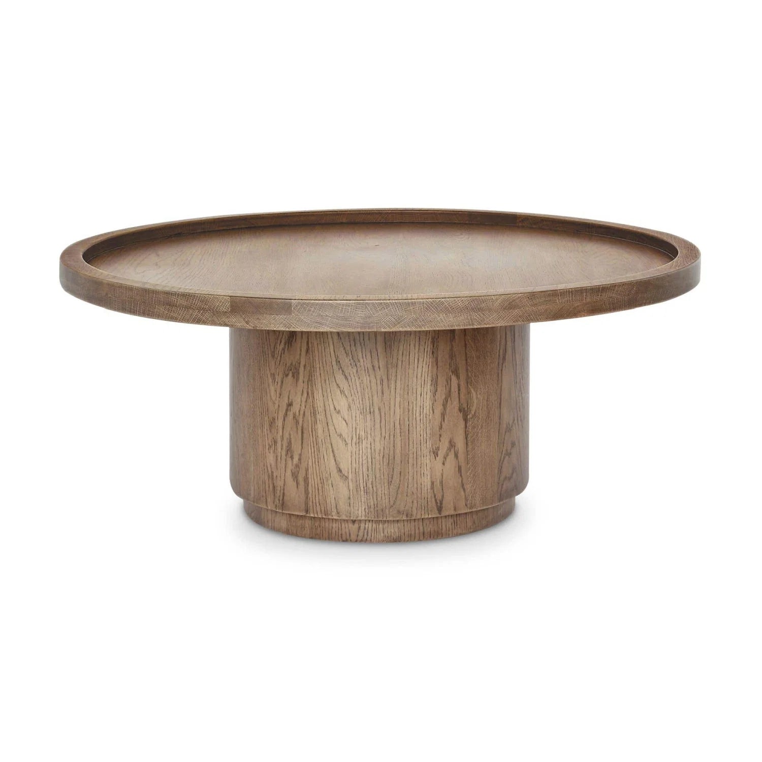 Luxury Tray Oak Round Coffee Table Modern Italian Style for Villa